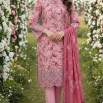 Premium Luxury Light Pink Chiken Kari 3 Piece Suit